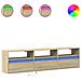 Mobile TV a Parete con LED Rovere Sonoma 180x31x45 cm - Foto miniatura 1