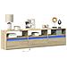 Mobile TV a Parete con LED Rovere Sonoma 180x31x45 cm - Foto miniatura 9
