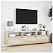 Mobile TV a Parete con LED Rovere Sonoma 180x31x45 cm - Foto miniatura 10