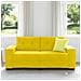 Divano Divanetto Giallo 140 cm in Velluto - Foto miniatura 5