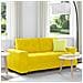 Divano Divanetto Giallo 140 cm in Velluto - Foto miniatura 1