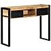 Tavolo Consolle 100x35x75 Cm In Legno Massello Di Mango Grezzo - Foto miniatura 1