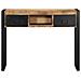 Tavolo Consolle 100x35x75 Cm In Legno Massello Di Mango Grezzo - Foto miniatura 2