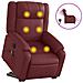 Poltrona Alzapersona Reclinabile Rosso Vino in Similpelle - Foto miniatura 1