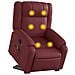 Poltrona Alzapersona Reclinabile Rosso Vino in Similpelle - Foto miniatura 3