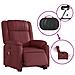 Poltrona Alzapersona Reclinabile Rosso Vino in Similpelle - Foto miniatura 6