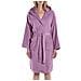 Accappatoio Con Cappuccio Spugnissima Minorca In Cotone Colore Viola Misura L - Foto miniatura 3