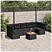 Set Divani da Giardino con Cuscini 8 pz Nero in Polyrattan - Foto miniatura 2
