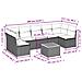 Set Divani da Giardino con Cuscini 8 pz Nero in Polyrattan - Foto miniatura 3