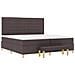 Letto Box Spring con Materasso e Panchina Marrone Scuro 200x200 cm Tessuto - Foto miniatura 8
