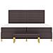 Letto Box Spring con Materasso e Panchina Marrone Scuro 200x200 cm Tessuto - Foto miniatura 9