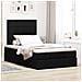 Struttura Letto Pouf con Materasso Nero 120x200 cm in Tessuto - Foto miniatura 4