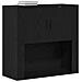 Armadio da Parete Rovere Nero 80x33x80 cm Legno ingegnerizzato - Foto miniatura 3