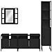 Set Mobili da Bagno 4 pz Nero in Legno Multistrato - Foto miniatura 6