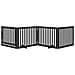 Cancello per Cani Porta Pieghevole Nero 4 Pannelli 320cm Pioppo - Foto miniatura 3