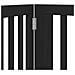 Cancello per Cani Porta Pieghevole Nero 4 Pannelli 320cm Pioppo - Foto miniatura 8