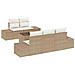 Set Divano da Giardino 6 pcs Beige e Crema 55 x 55 x 37 cm - Foto miniatura 1
