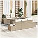 Set Divano da Giardino 6 pcs Beige e Crema 55 x 55 x 37 cm - Foto miniatura 2