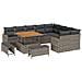 Set Divano da Giardino con cuscino 12 pcs Grigio Poly Rattan - Foto miniatura 1