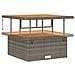 Set Divano da Giardino con cuscino 12 pcs Grigio Poly Rattan - Foto miniatura 9