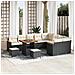 Set Divano da Giardino con cuscino 12 pcs Nero Poly Rattan - Foto miniatura 2