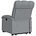 Poltrona Alzapersona Massaggi Reclinabile Grigio Chiaro Tessuto - Foto miniatura 5