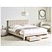 Letto Con Cassetti Contenitori Velluto Lonzac 160 X 200 Cm Beige - Foto miniatura 1