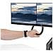 Supporto per monitor a barra trasversale, braccio per due schermi 27" /max 15kg, VESA 75x75/100x100, morsetto a C, articolato, molla meccanica, TAA - Foto miniatura 2