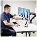 Supporto per monitor a barra trasversale, braccio per due schermi 27" /max 15kg, VESA 75x75/100x100, morsetto a C, articolato, molla meccanica, TAA - Foto miniatura 10