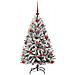 Albero di Natale artificiale con 150 LED Verde e Bianco 120 cm - Foto miniatura 3
