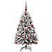 Albero di Natale artificiale con 150 LED Verde e Bianco 120 cm - Foto miniatura 4