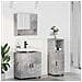 Set di mobili per il bagno con porta 3 pcs Grigio cemento - Foto miniatura 2