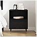 Armadio da Notte Rovere Nero 40 x 35 x 50 cm Legno multistrato - Foto miniatura 4