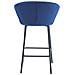 Sgabello Valora GATTA in velluto blu navy con gambe nere per cucina - Foto miniatura 4