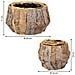 Set Di 2 Cestini In Legno Marrone - Foto miniatura 4