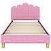 Struttura letto bambini con testata Rosa 80 x 200 cm Tessuto - Foto miniatura 5