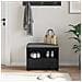 Panca per ingresso con cuscino Rovere Nero 60 x 38 x 46 cm - Foto miniatura 4