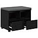 Panca per ingresso con cuscino Rovere Nero 60 x 38 x 46 cm - Foto miniatura 5