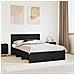 Struttura del letto Nero 140 x 200 cm Legno multistrato - Foto miniatura 2