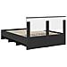 Struttura del letto Nero 140 x 200 cm Legno multistrato - Foto miniatura 9