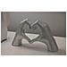 Scultura Lover In Resina Argento: Coppia Di Amanti - Foto miniatura 6