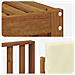 Set divani 4 pcs Naturale e Crema Legno di Acacia Massello - Foto miniatura 5