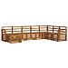 Set divani 8 pcs Naturale Legno di Acacia Massello - Foto miniatura 3
