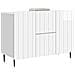 Credenza Bianco Lucido 89 x 34,5 x 62 cm Legno ingegnerizzato - Foto miniatura 2