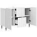 Credenza Bianco Lucido 89 x 34,5 x 62 cm Legno ingegnerizzato - Foto miniatura 3