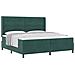 Letto a molle con materasso Verde Scuro 200 x 200 cm Velluto - Foto miniatura 1