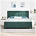 Letto a molle con materasso Verde Scuro 200 x 200 cm Velluto - Foto miniatura 3
