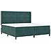 Letto a molle con materasso Verde Scuro 200 x 200 cm Velluto - Foto miniatura 4