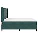 Letto a molle con materasso Verde Scuro 200 x 200 cm Velluto - Foto miniatura 8