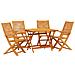 Set da Pranzo per Giardino 5 pcs Marrone - Foto miniatura 1